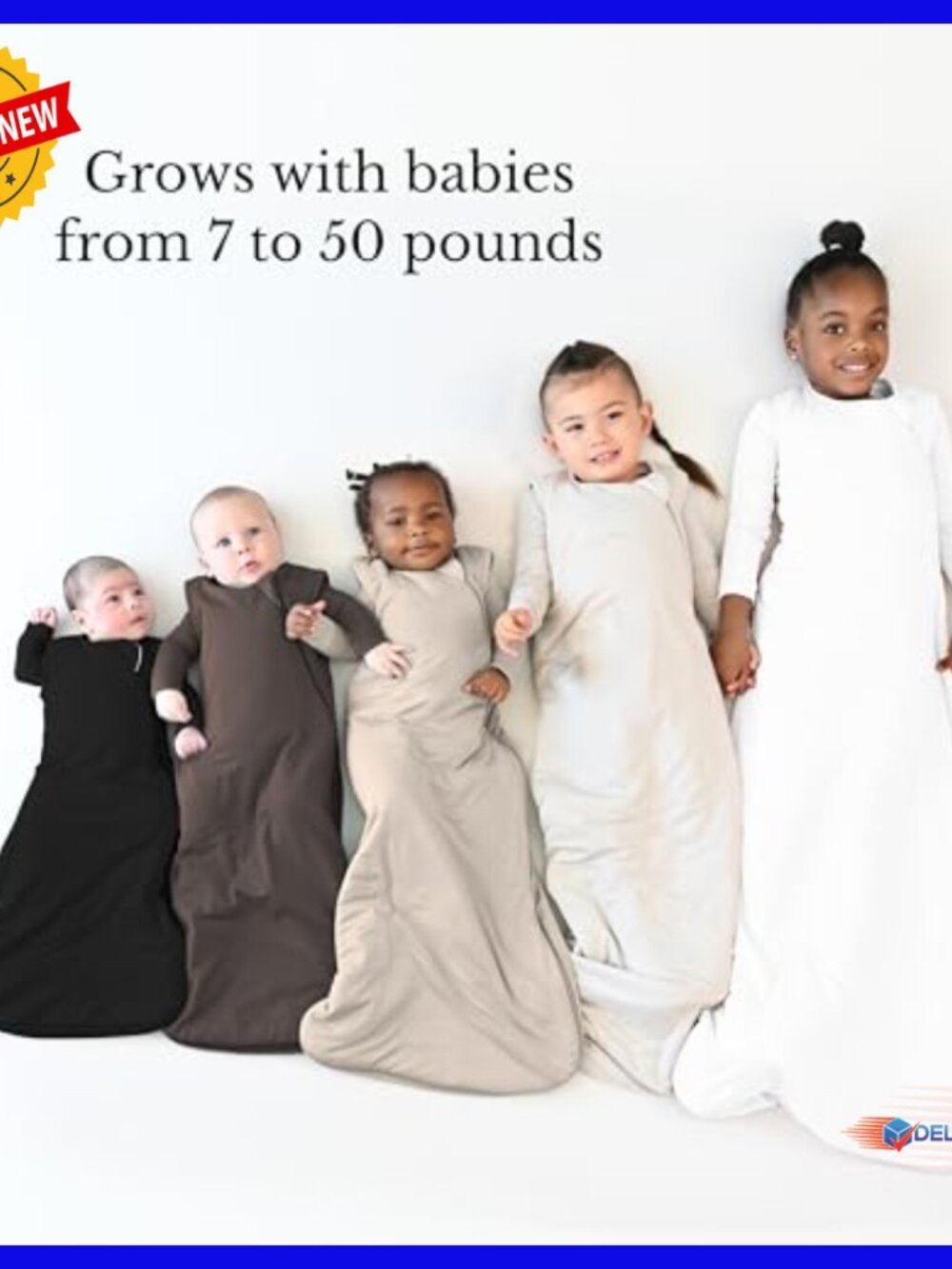 Medium Bamboo Rayon Sleep Bag for Babies, Sleeveless Wearable Blanket - Picture 5 of 7